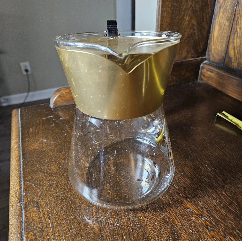 Vintage MCM David Douglas Carafe Wheat Pattern.
